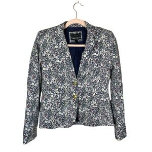 J. Crew Liberty London Women's Blazer June's Meadow Floral Schoolboy Sz 2